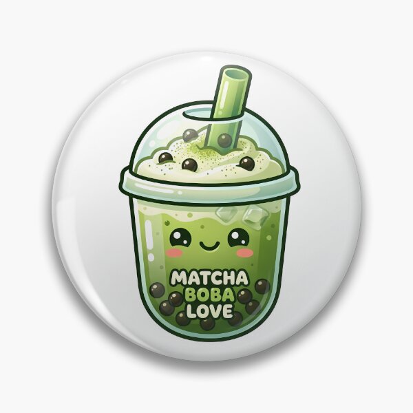 Item preview, Cute Matcha Boba Tea – Kawaii Green Tea Bubble Tea Illustration designed and sold by BobaBunny76.