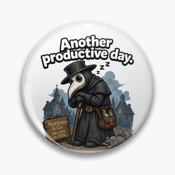 Item preview, Funny Medieval Plague Doctor Productive Day designed and sold by MonkiFlipp.