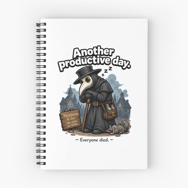 Item preview, Funny Medieval Plague Doctor Productive Day designed and sold by MonkiFlipp.