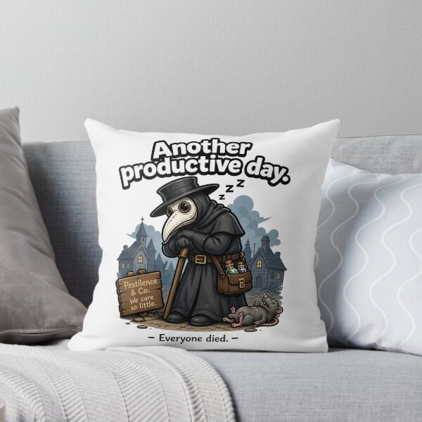 Item preview, Funny Medieval Plague Doctor Productive Day designed and sold by MonkiFlipp.