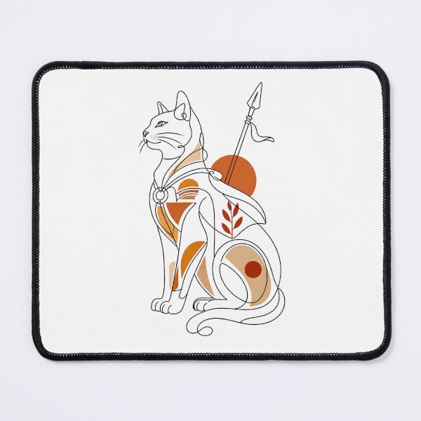 Item preview, Minimalist Boho Line Art Warrior Cat designed and sold by LumePrint.