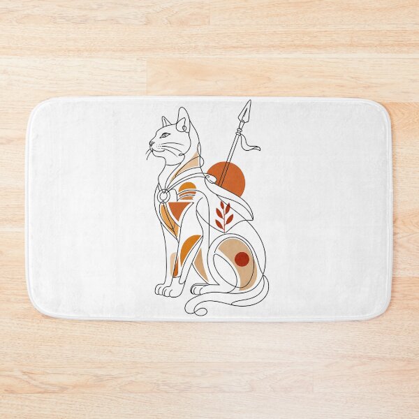 Item preview, Minimalist Boho Line Art Warrior Cat designed and sold by LumePrint.