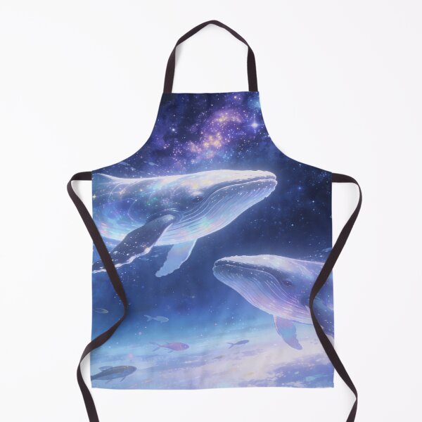 Item preview, Celestial Whales in Starry Sky, Surreal Galaxy Sea Life Artwork designed and sold by BlareBlare.