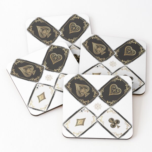 Item preview, Ornate Four Card Suits designed and sold by HiddenLoot.