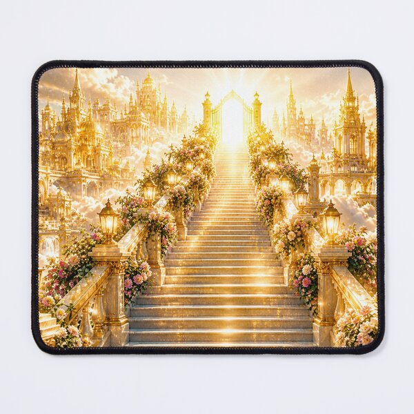 Item preview, Golden Stairway to Heaven Fantasy Landscape designed and sold by IntelliMindDesigns.
