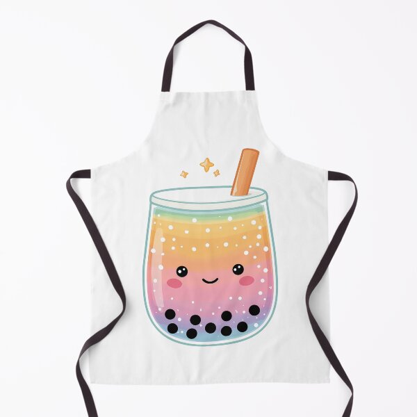 Item preview, Cute Colorful Boba Tea – Kawaii Bubble Tea Illustration designed and sold by BobaBunny76.