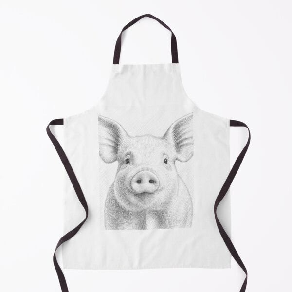 Item preview, Monochrome Pig Sketch Artwork | Realistic Pencil Illustration | Farmhouse Animal Wall Art designed and sold by Leon Woods Pencil Art.