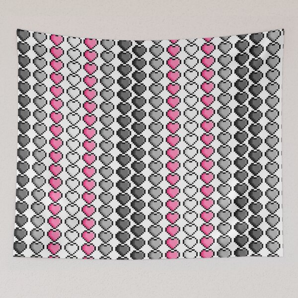 Item preview, Pixel Demigirl Pride Flag Hearts designed and sold by HarveyHandcraftsandDesigns.