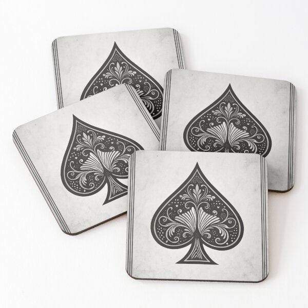 Item preview, Monochrome Ace of Spades designed and sold by HiddenLoot.