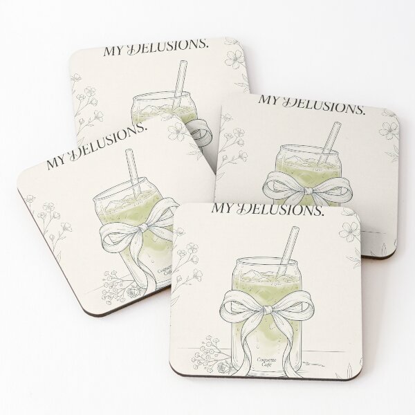 Item preview, Romanticizing Delusions | Coquette Bow & Iced Matcha Aesthetic designed and sold by OVERRIDESTUDIOS.