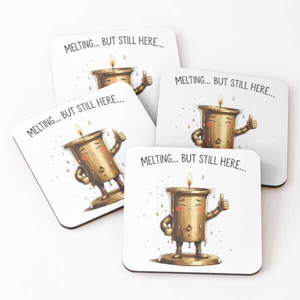 Item preview, Melting But Still Here Funny Relatable Candle Burnout designed and sold by AQUILAKREO.
