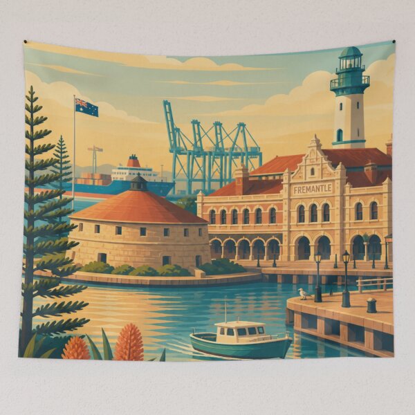 Item preview, Fremantle Australia Travel Poster designed and sold by MatthewHeights.