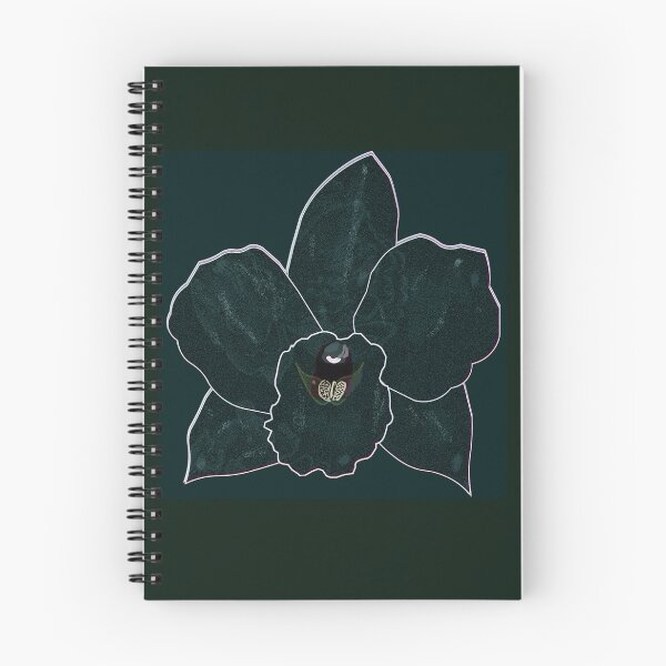 Item preview, Dark Teal Orchid – Gothic Botanical Digital Art designed and sold by BatNature.