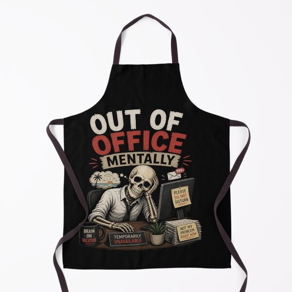 Item preview, Out Of Office Mentally Funny Skeleton Burnout Meme Design designed and sold by MotylekAnia.