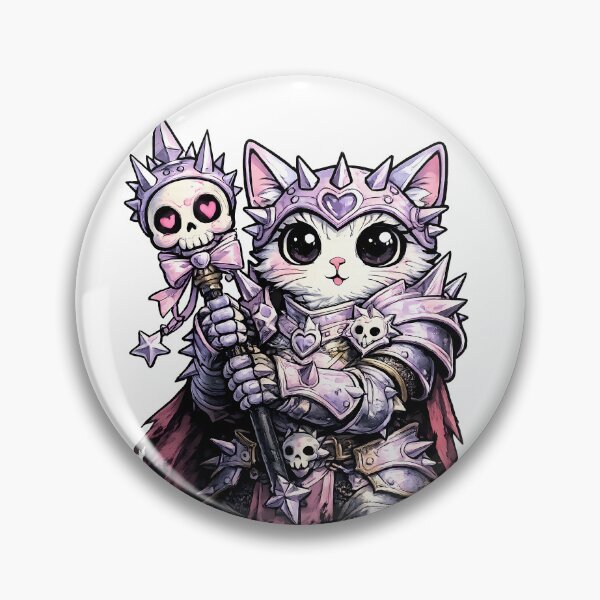 Item preview, Creepy Cute Pastel Goth Warrior Cat designed and sold by LumePrint.