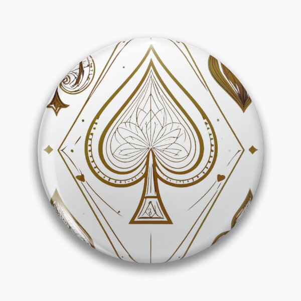 Item preview, Golden Spade Card Emblem designed and sold by HiddenLoot.