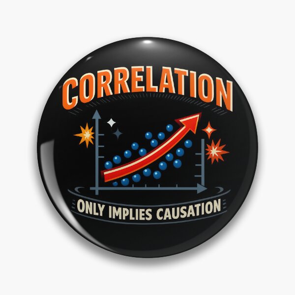 Item preview, Correlation Does Not Mean Causation Statistics Humor Design designed and sold by TeeTimeTreasure.