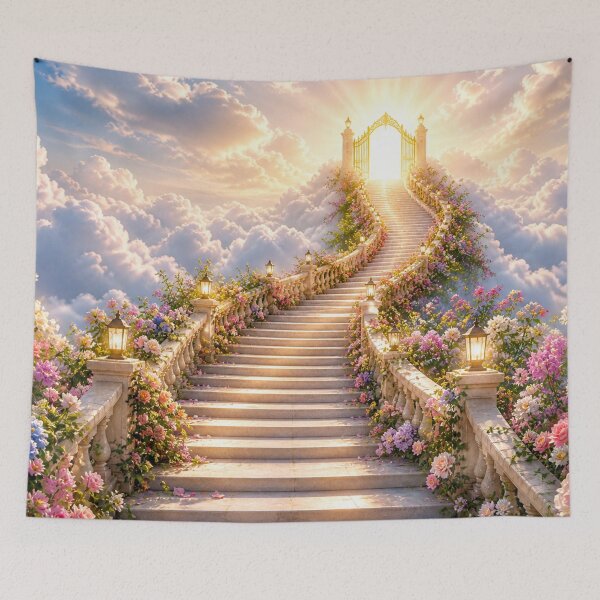 Item preview, Heaven Stairway Through Flowers Fantasy designed and sold by IntelliMindDesigns.