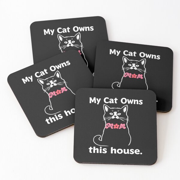 Item preview, My Cat Owns This House Funny Cat Mom Tee designed and sold by artlife4.