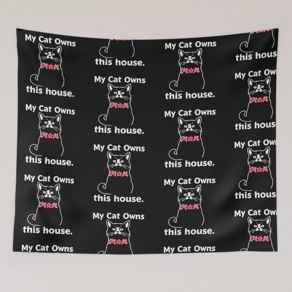 Item preview, My Cat Owns This House Funny Cat Mom Tee designed and sold by artlife4.