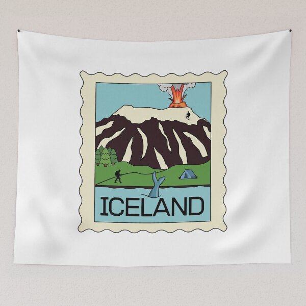 Item preview, Iceland - Iceland Stamp - Funny gifts for Iceland enthusiasts designed and sold by iX-Physio.