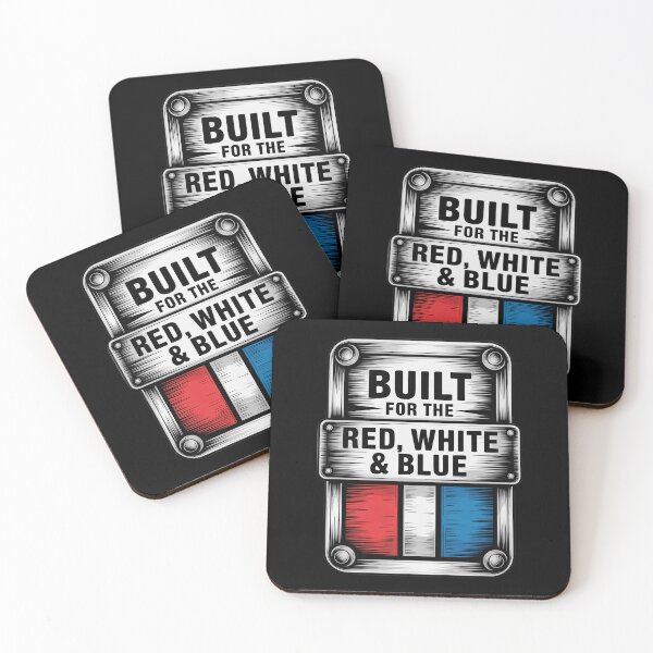Item preview, Built for the Red, White & Blue – Industrial Chrome Steel Badge designed and sold by OldGloryForge.