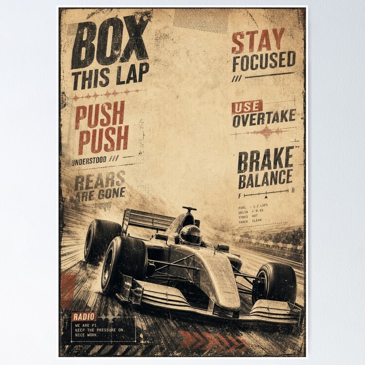 Box This Lap: One Racing Design, On Everything — Poster