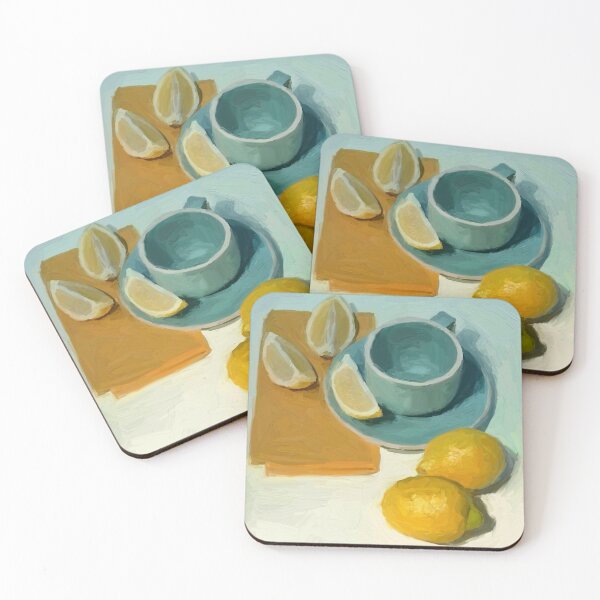 Item preview, blue lemon tea cup designed and sold by valessketch.