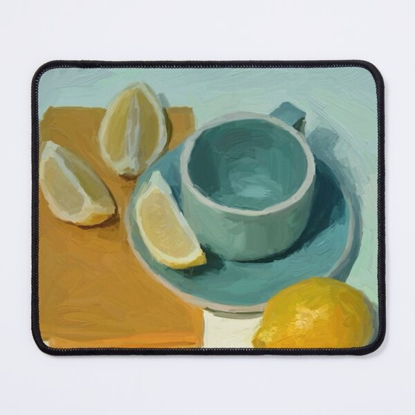 Item preview, blue lemon tea cup designed and sold by valessketch.