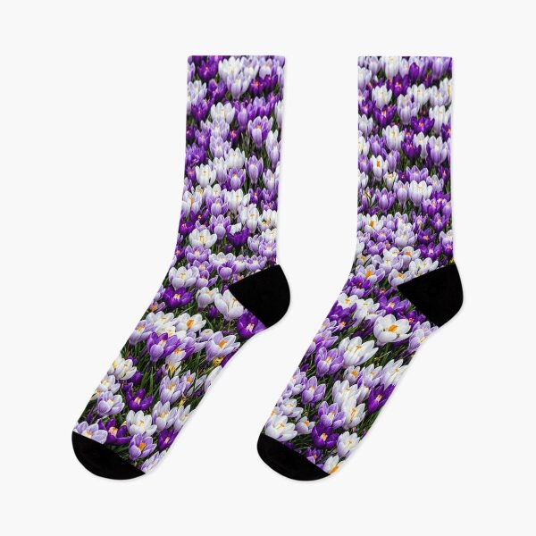 Item preview, Purple Crocus Flower Field Wallpaper designed and sold by IntelliMindDesigns.