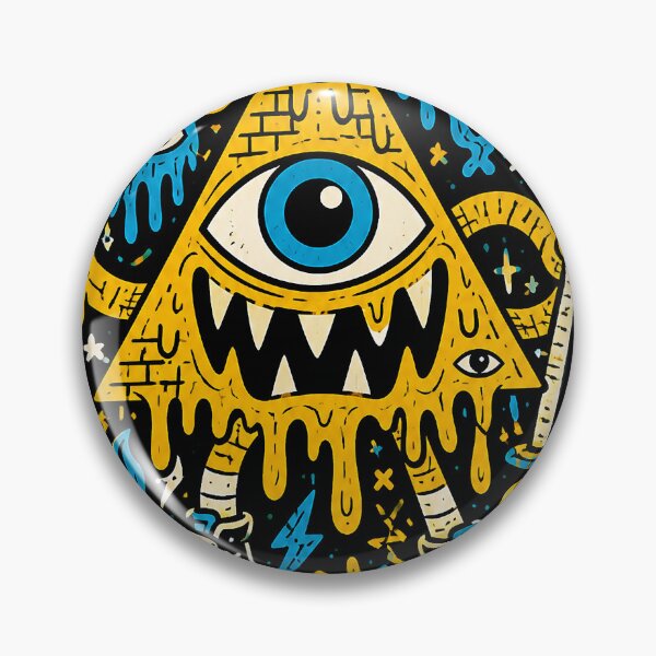 Item preview, Weirdcore Eye Monster Doodle Pattern designed and sold by ZetaDream.