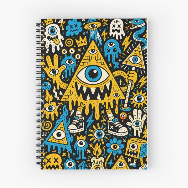 Item preview, Weirdcore Eye Monster Doodle Pattern designed and sold by ZetaDream.