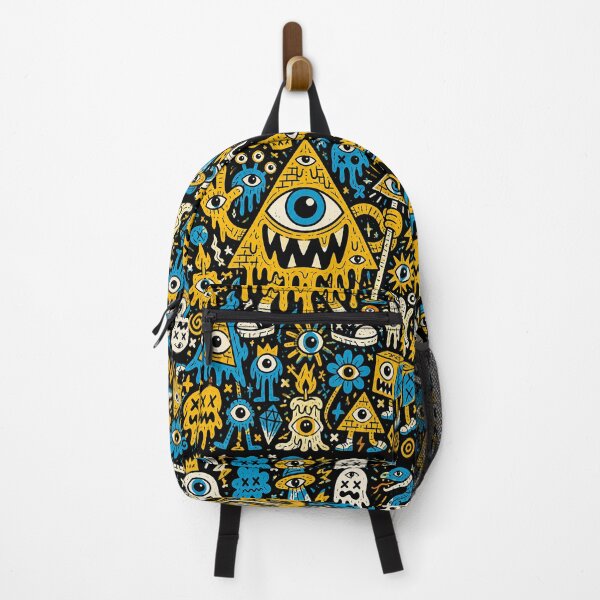 Item preview, Weirdcore Eye Monster Doodle Pattern designed and sold by ZetaDream.