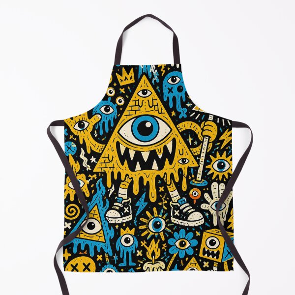 Item preview, Weirdcore Eye Monster Doodle Pattern designed and sold by ZetaDream.