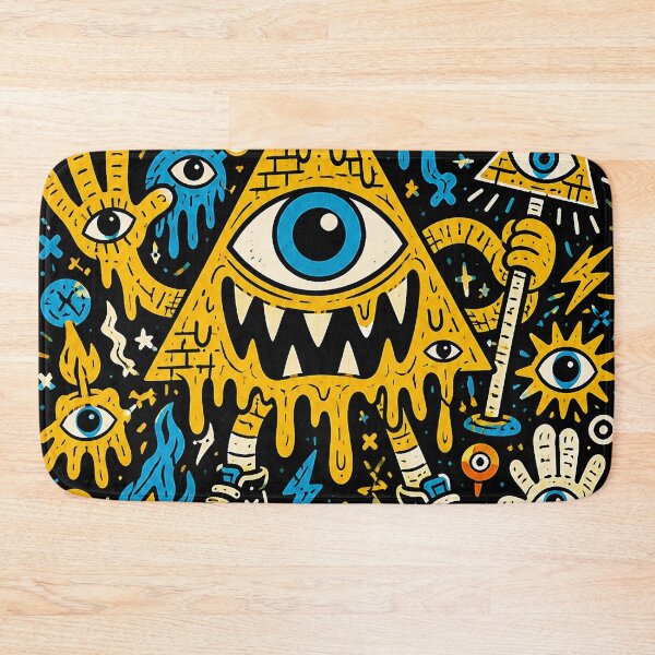 Item preview, Weirdcore Eye Monster Doodle Pattern designed and sold by ZetaDream.