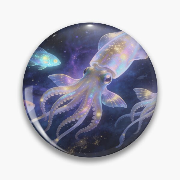 Item preview, Giant Squids in Deep Space, Mystical Universe Marine Wall Decor designed and sold by BlareBlare.
