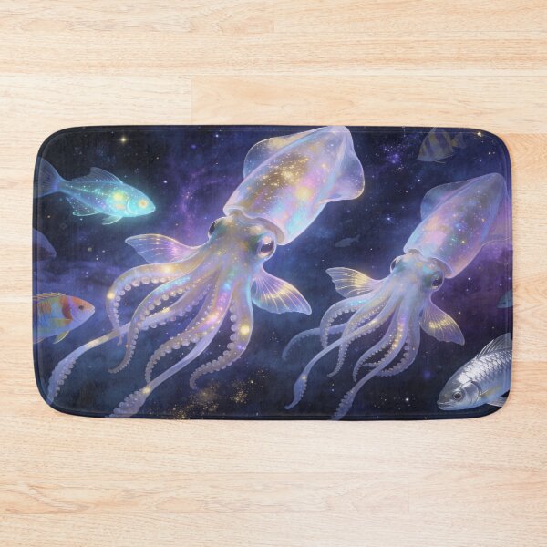 Item preview, Giant Squids in Deep Space, Mystical Universe Marine Wall Decor designed and sold by BlareBlare.
