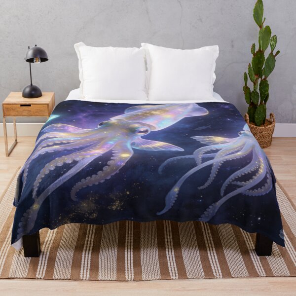 Item preview, Giant Squids in Deep Space, Mystical Universe Marine Wall Decor designed and sold by BlareBlare.