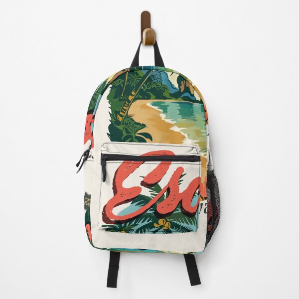 Item preview, Escape to Paradise – Retro Tropical Travel Poster designed and sold by Novalineastudio.