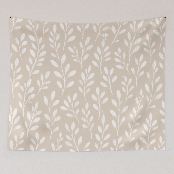 Item preview, Neutral Leaf Branch Pattern – Minimal Beige Botanical Design designed and sold by MyTutina.