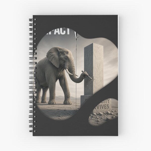 Item preview, Founder Craftsman Simplicity Survives Elephant Industrial Brutalist Wall Art designed and sold by SavannaStrikes.
