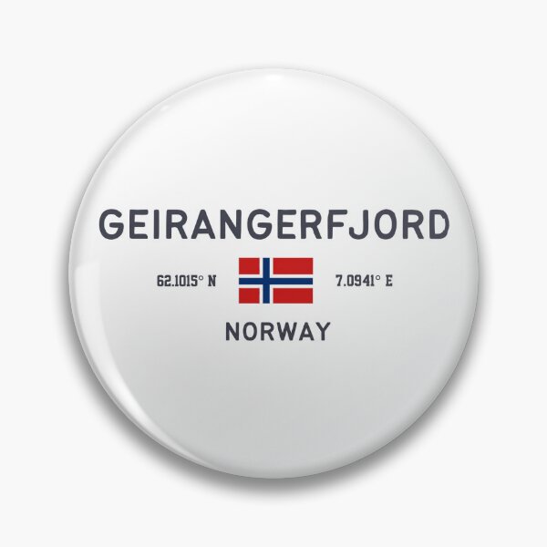 Item preview, Geirangerfjord Norway | Coordinates & Flag Travel Design designed and sold by Shopeon Designs.