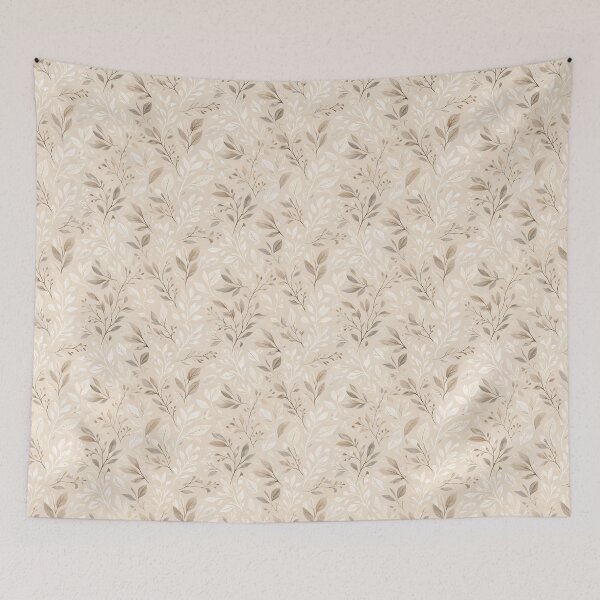 Item preview, Neutral Earth Colors Botanical Pattern – Minimalist Leaf & Branch Seamless Design designed and sold by MyTutina.