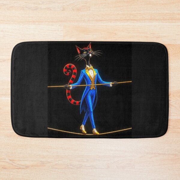 Item preview, Elegant Black Cat Tightrope Walker designed and sold by ZunZunArt.