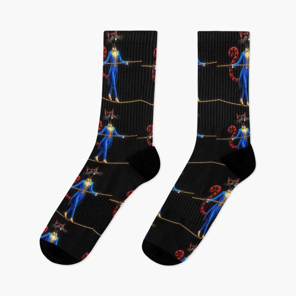 Item preview, Elegant Black Cat Tightrope Walker designed and sold by ZunZunArt.
