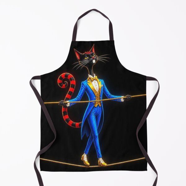 Item preview, Elegant Black Cat Tightrope Walker designed and sold by ZunZunArt.