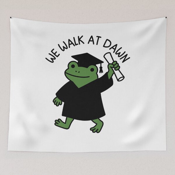 Item preview, We Walk At Dawn Graduation Frog Funny Grad Class Of 2026 designed and sold by gunaone-design.