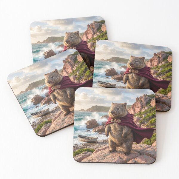 Item preview, Wombat Traveler on Pink Granite Coast designed and sold by Tridentulus.