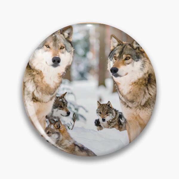 Item preview, Wolf family in Siberia snow designed and sold by Creative Visualize.