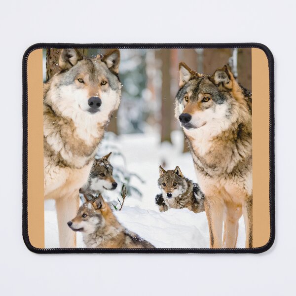 Item preview, Wolf family in Siberia snow designed and sold by Creative Visualize.